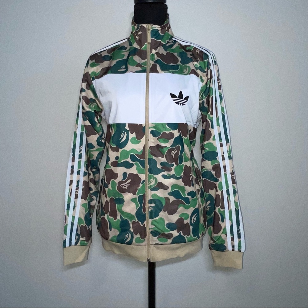 Adidas Firebird Bape Green Camo Jacket BK4569